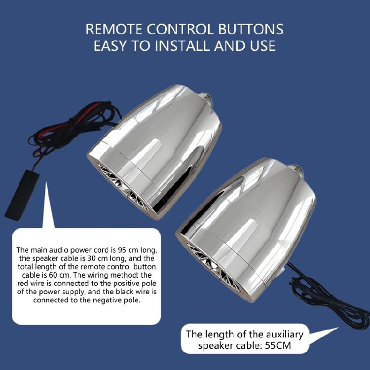 Shockproof Motorcycle Speaker System With Fast Charging Port Advanced Sound Technology For Adventure Bikes And Scooters