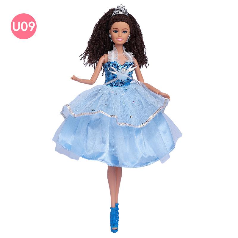 

Кукла Барби 30 см с грязными косичками, европейская и американская личность, многосуставной подвижный целый комплект упакованной кукольной кружевной одежды U09