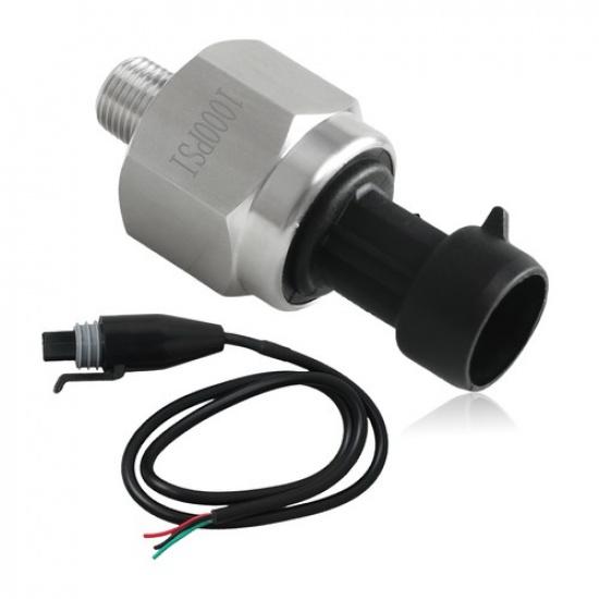 1000 PSI Pressure Sensor with Connector Harness 1/8 NPT Thread for Oil Fuel Gas