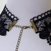 Gothic Lace Choker Necklace Bracelet Earrings Mask Eyemask Halloween Costume Accessories Jewelry for Women Girls Gift