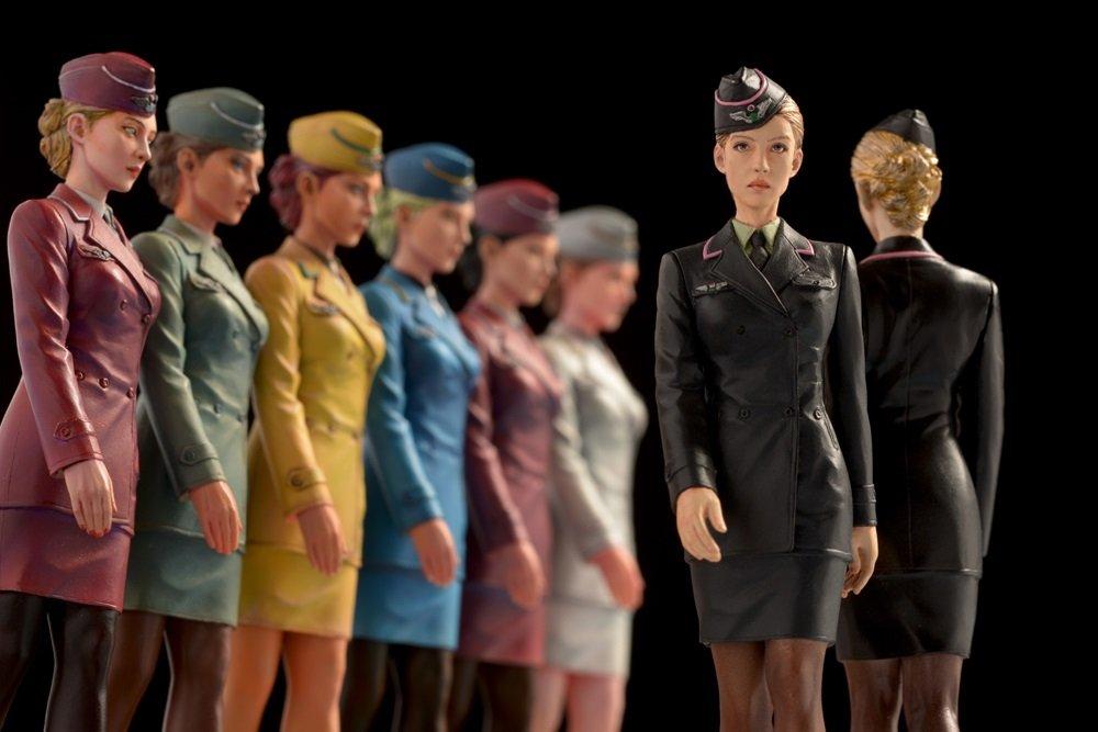 Brick Works Maschinen Krieger Strahl Army Female Officer Scale Resin Cast Assembly Kit 1/20