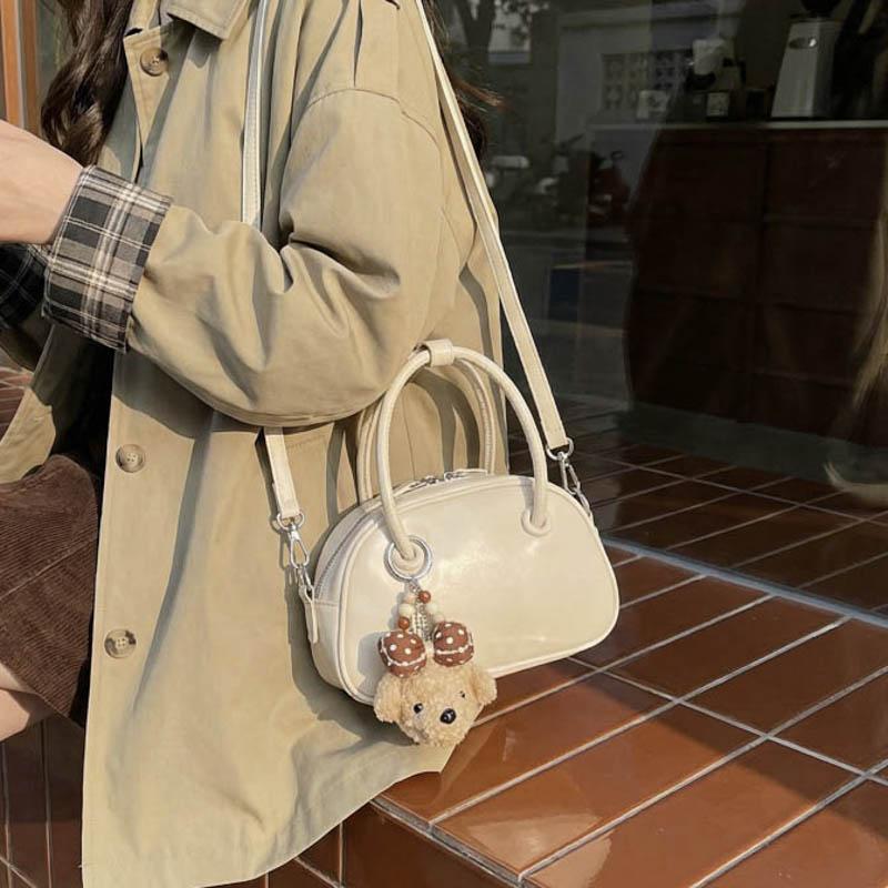 Fashionable Ladies Handbag Cute Semi-Circle Simple Large Atmosphere Single Shoulder Women's Crossbody Casual Small Bag