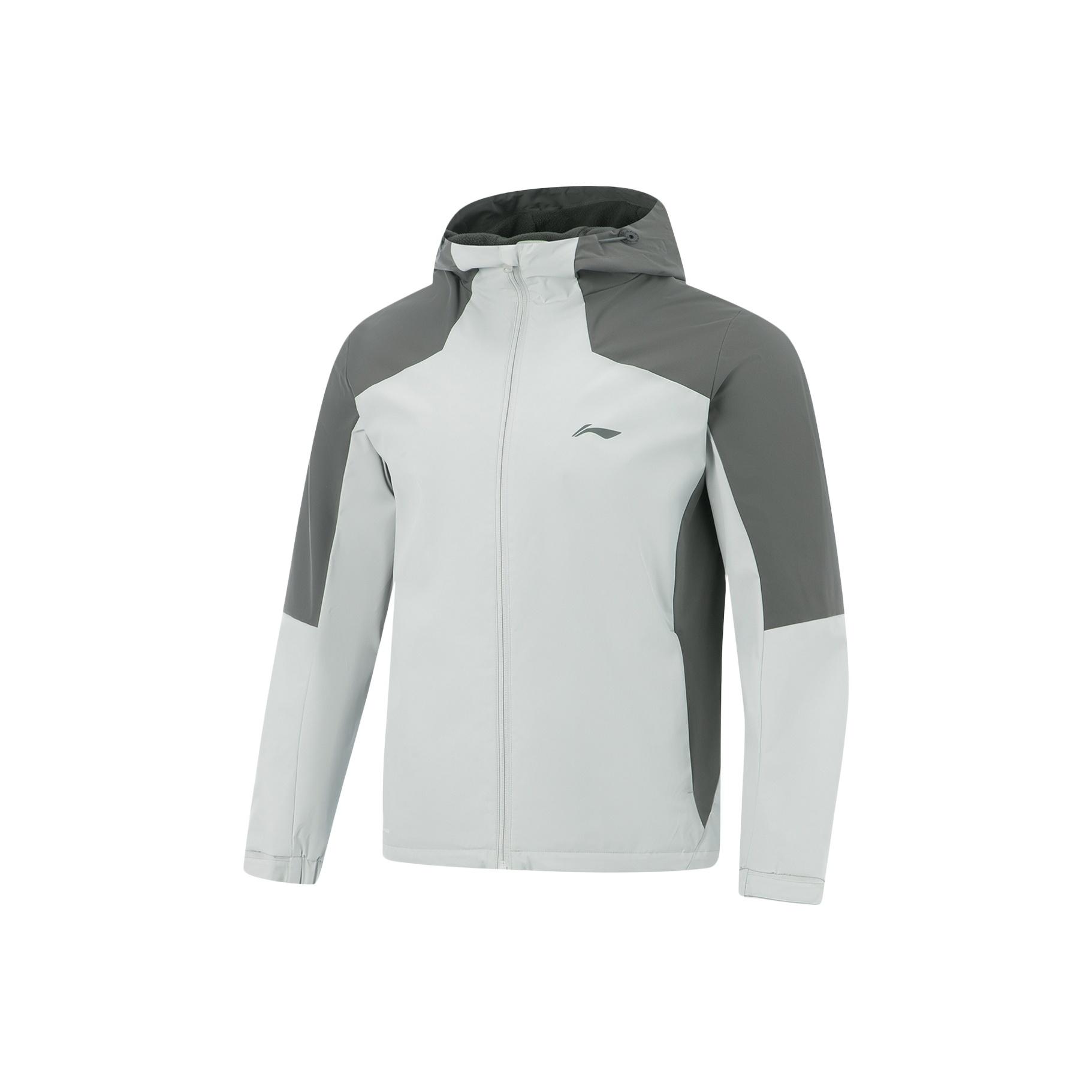 

Li-Ning Серия Фитнес Ветрозащитная Водоотталкивающая Трехмерная Антистатическая Ветровка с капюшоном Мужская Верхняя одежда AFDVG61-3 XL