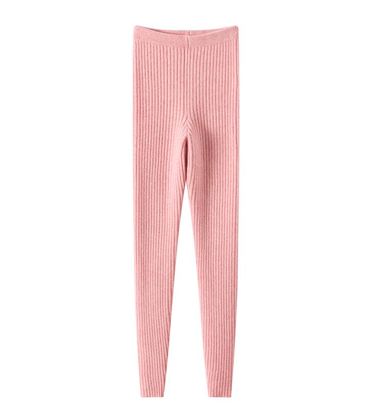 

Women s Ribbed Slim-Fit Cashmere Leggings: Soft, Warm, Versatile Solid Colors Extra Large