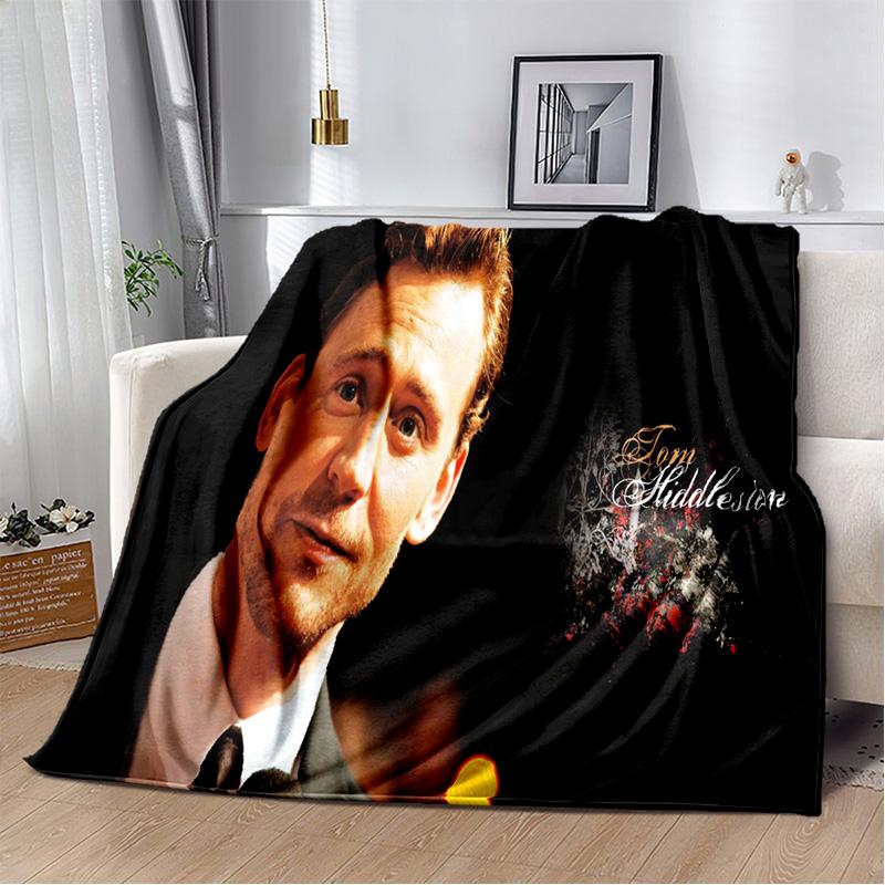 Tom Hiddleston Collage Plaid Actor Soft Plush Blanket,Flannel Blanket Throw Blanket for Living Room Bedroom Bed Sofa Picnic kids