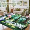 Crystal Velvet Square Rug Custom NameHunter × Hunter Pattern Non Slip Home Floor Decor Rug