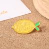 Drop Oil Yellow Lemon Fruit Cute Fun Alloy Brooch Bag Clothing Pin Jewelry Badge