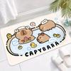 1pc Cute Capybara Bath Mat - Soft Thick Flannel Non-Slip Bath with Adorable Capybara Design, Plush Oval Mat for & s, Machine Was
