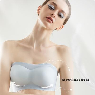 Liemenėlė be petnešėlių Besiūlės Push Up liemenėlės TubeTop Moterų nematoma belaidė liemenėlė Itin plona kvėpuojanti apyrankė Sexy Moteriškas apatinis trikotažas S-XL
