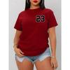 Women's Casual Short Sleeve T-Shirt, Comfortable, Round Neckline, Short Sleeve, Fashion Streetwear Digital Top For Women