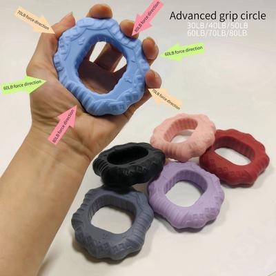 Silikon Handgreifer Fingerübungsgerät Ergonomischer Griffkrafttrainer Ring Arthritis Handtherapie Rehabilitation Trainingsgerät