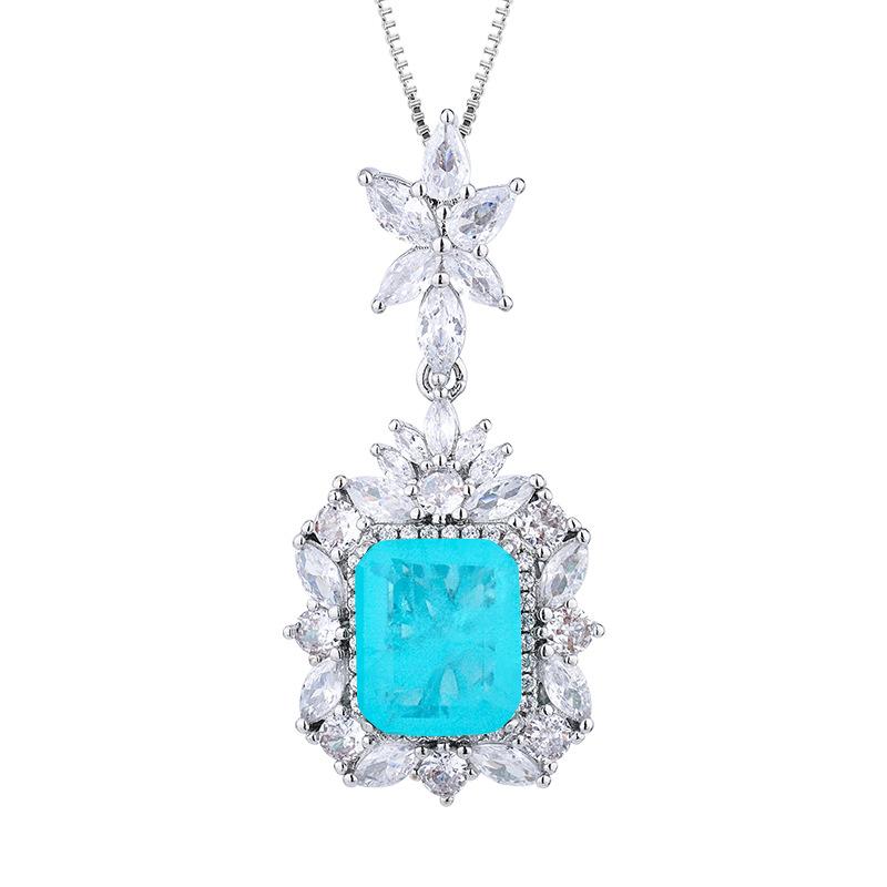 Jewelry Copper Bottom Gold-Plated Simulation Papalaiba Retro Square Suit Women 10 * 12