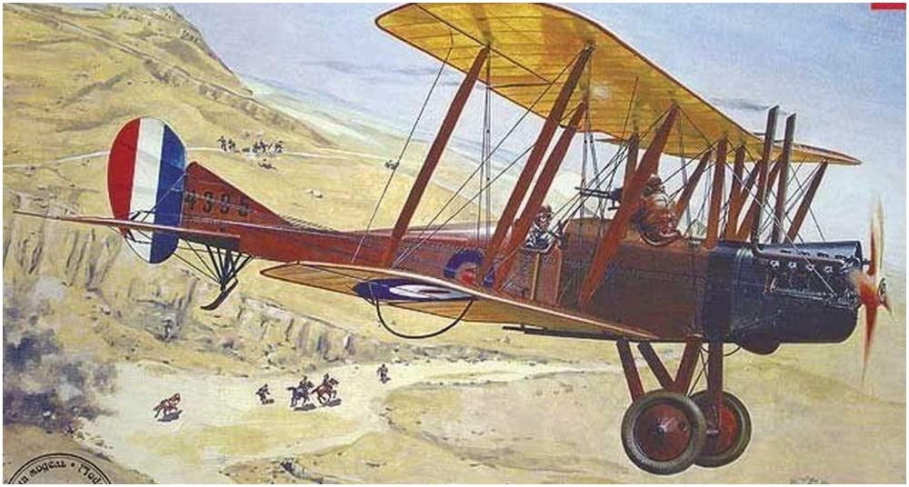 Roden 1/48 Scale Model Kit RE48426: Royal Aircraft Factory BE-2c Biplane, Two-Seater Reconnaissance/Light Bomber, 1916, Royal Flying Corps