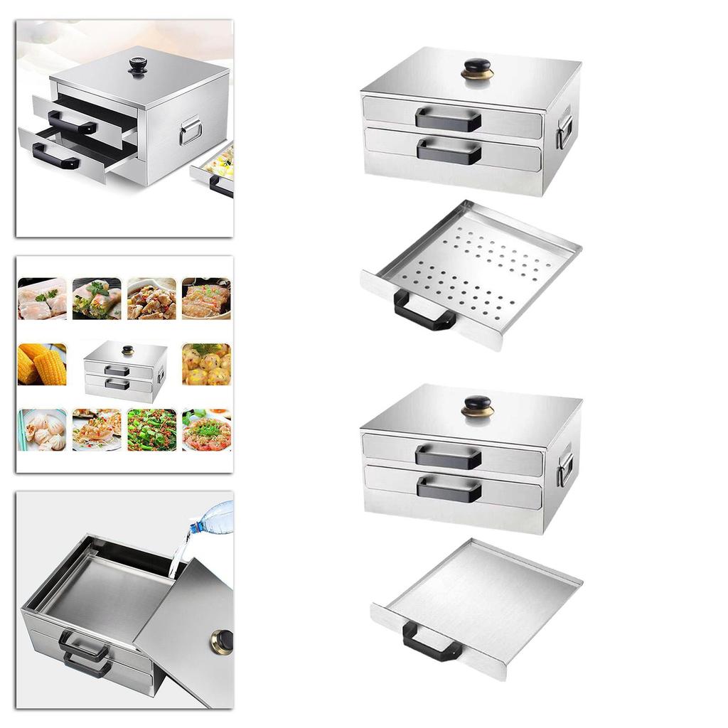 Machine Chinese Fun Furnace Steamed Bun Cookware for Kitchen , 3 Flat Drawers