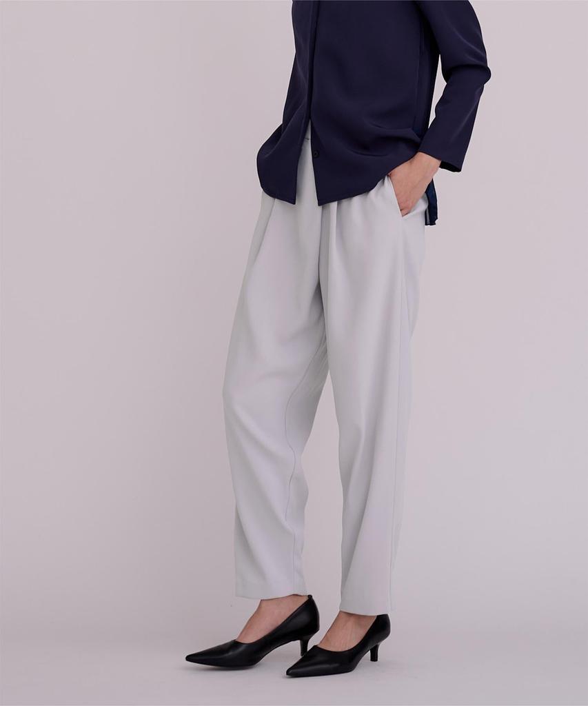 Yours Wrap Tapered Pants BFXU1789 M Gray Women's