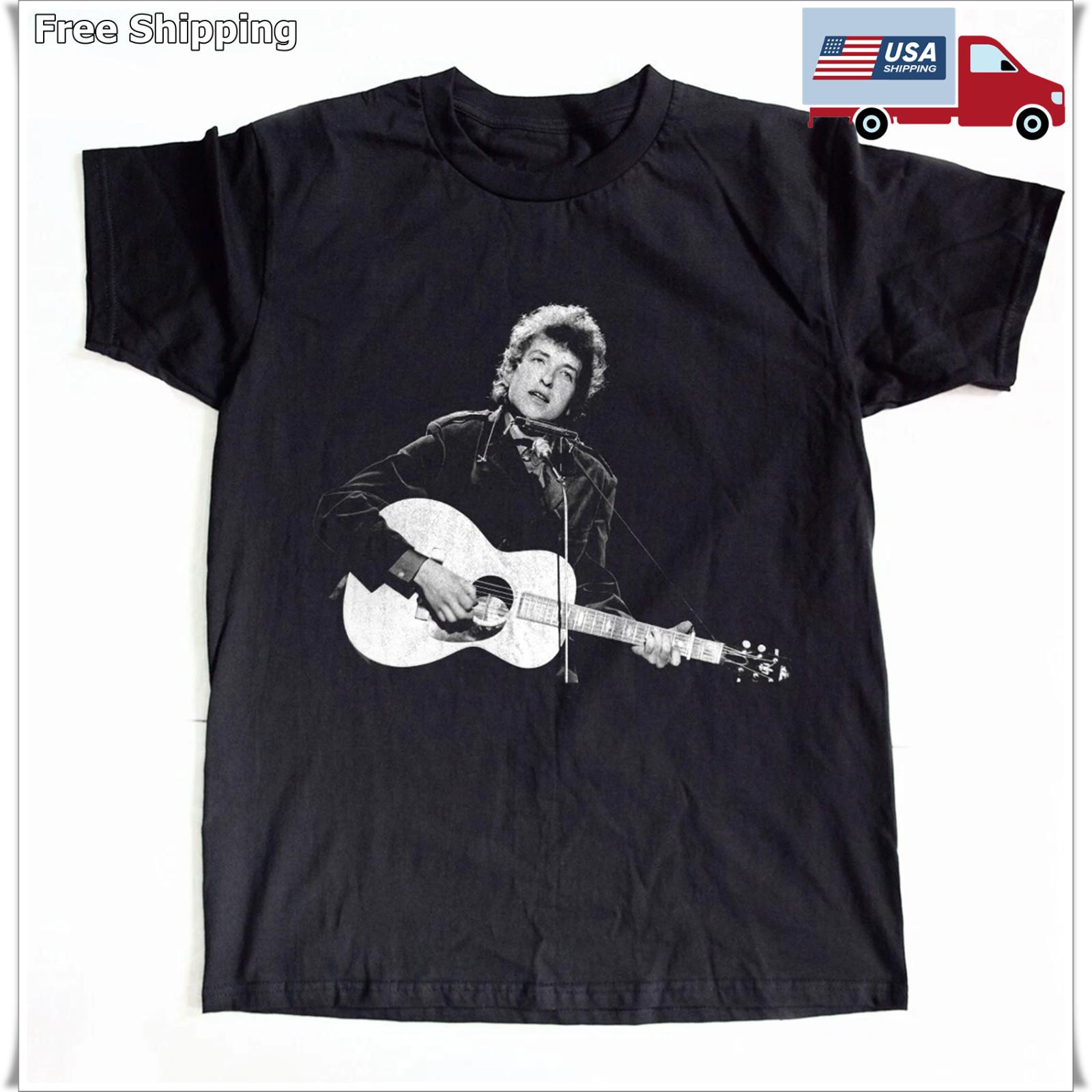 Bob Dylan Guitarist 1965 Black Unisex T-shirt Size S-5XL XXXL