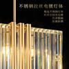 Modern Rectangle Crystal Chandelier Dining Room Hanging Light Fixture Brushed Gold Kitchen Island Led Cristal Lustre Lamp