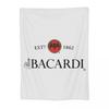 Moderne Kunstdruck Bacardi Rum Logo Decke Fleecedecke Atmungsaktive Überwurfdecken für Schlafzimmer Überwürfe Bettüberwurf Steppdecke