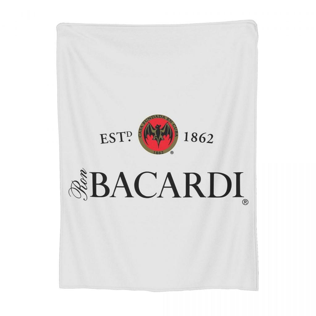 Moderne Kunstdruck Bacardi Rum Logo Decke Fleecedecke Atmungsaktive Überwurfdecken für Schlafzimmer Überwürfe Bettüberwurf Steppdecke