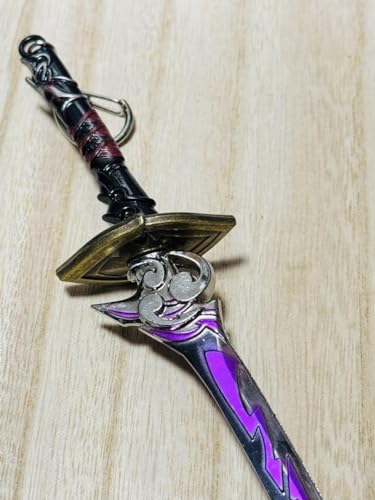 30cm General Raiden, Genshin Impact Sword and Bow Mini Weapon Keychain Accessory Figure Doll Display PS4 PS5 Anime Game PC Computer Alloy Toy Metal Mi