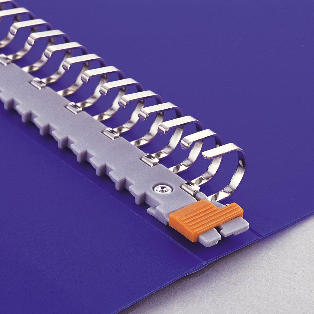 LIHIT LAB Clear File, B4, Interchangeable, 36-Hole, 20-Pocket, Indigo, N4604-8