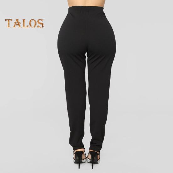 2 ks/sada Dámský formální kabát a kalhoty Dlouhý rukáv Slim střih Klopový kardigan Středně dlouhá bunda Kalhoty s vysokým pasem Formální obchodní Cestovní outfit