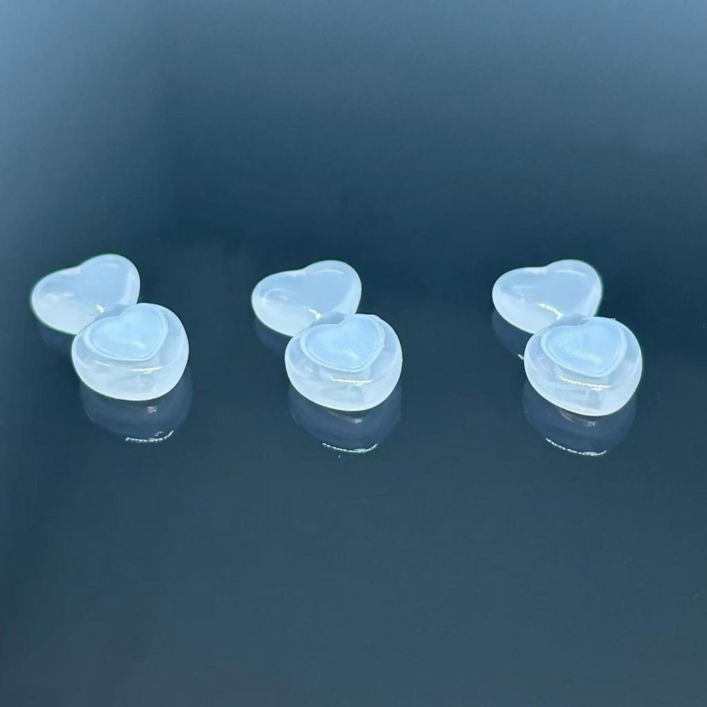 10pcs Heart Silicone Earring Lifters Love Backs for Studs and Droopy Ears Comfortable Secure Replacements Part