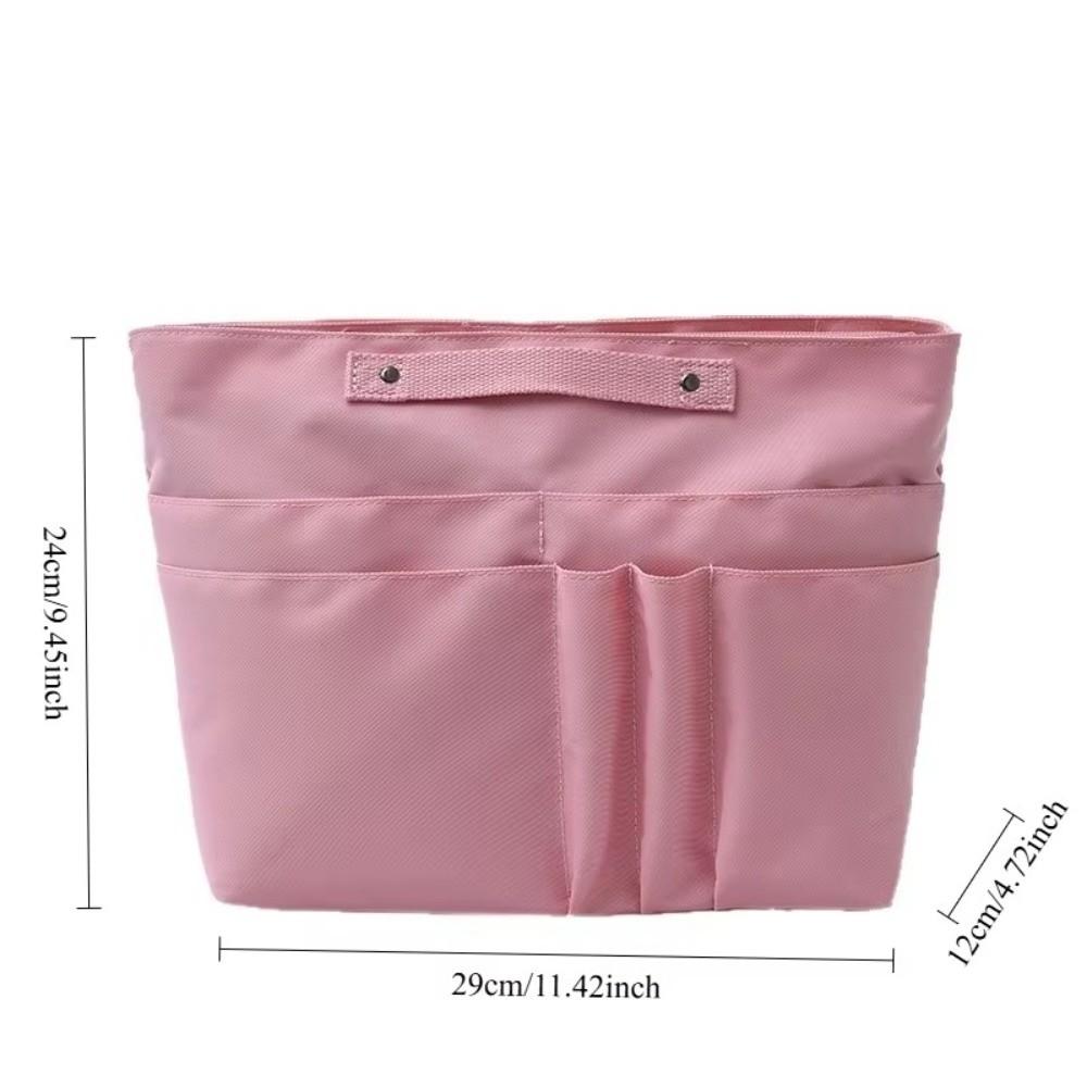 Organizzatore per Borsa a Mano in Nylon Grande Capacità Colore Unico Organizer per Borsa Tote Multi-Tasche Leggero Borsa per Cosmetici