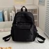 Leisure campus solid color high school student schoolbag new small fresh nylon travel backpack outside