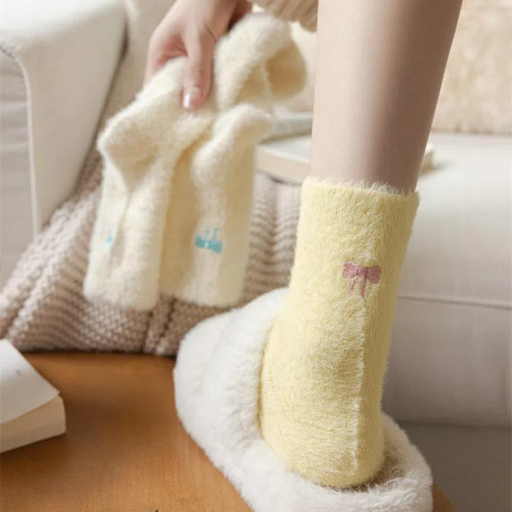 Thick Mid Tube Stockings Footwear Winter Socks Sweet Plush Socks