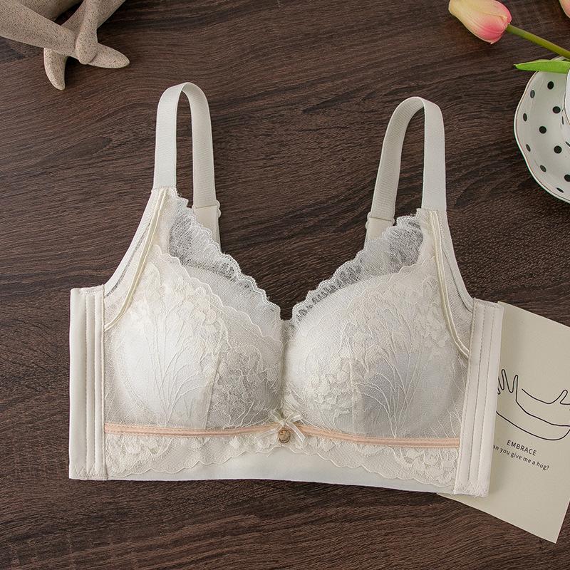 Sexy Female Breathable Gathering Small Breasts Without Steel Ring Bra Upper Support Secondary Breasts Anti-sagging Lace Bra Special Offer