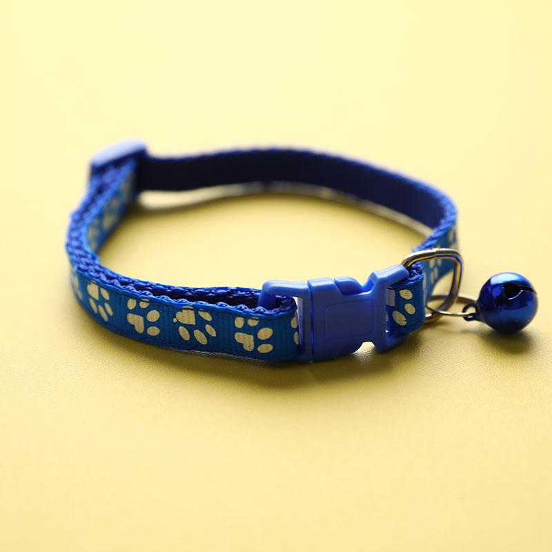 New Cute Bell Collar For Cats Dog Collar Funny Footprint Collars Leads Cat