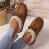 Fashion Vintage Bowknot Platform Cotton Shoes Women Plus Size 36-43 Non Slip Snow Boots Woman Warm Comfortable Short Plush Ankle Boots