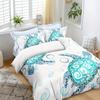 Three-Piece Marine Turtle Animal Digital Print Quilt Pillowcase Bedding Home Textile Kit