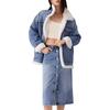 Levis Loose Commuter Denim Jacket With Fur Collar Women jackets Light-Blue 001CH-0000