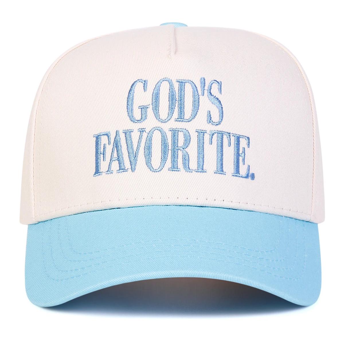 

Unisex God S Favorite Letter Embroidery Baseball Caps Spring Autumn Outdoor Adjustable Casual Hats Sunscreen Hat Sports Cap