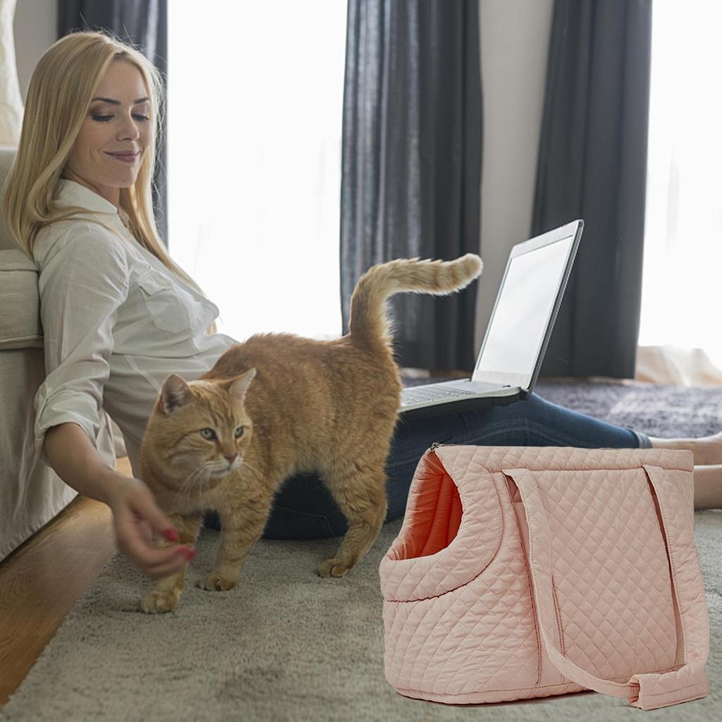 Borsa Portacani in Cotone Borsa Piccola per Cani Portacani Invernale Portatile con Tasca per Cani Cuccioli Gatti