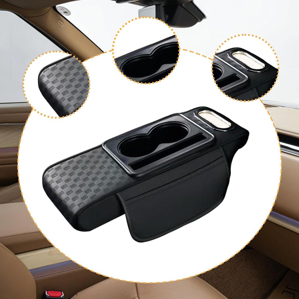 Auto Armrest Cushion Heightening Pad Side Storage Bag Middle Center Console Cover for Truck