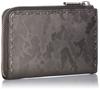 Katharine Hamnett London BOND Wallet, Made in Japan with Metallic Camouflage Leather, Large Zipper, Medium Size, Gunmetallic