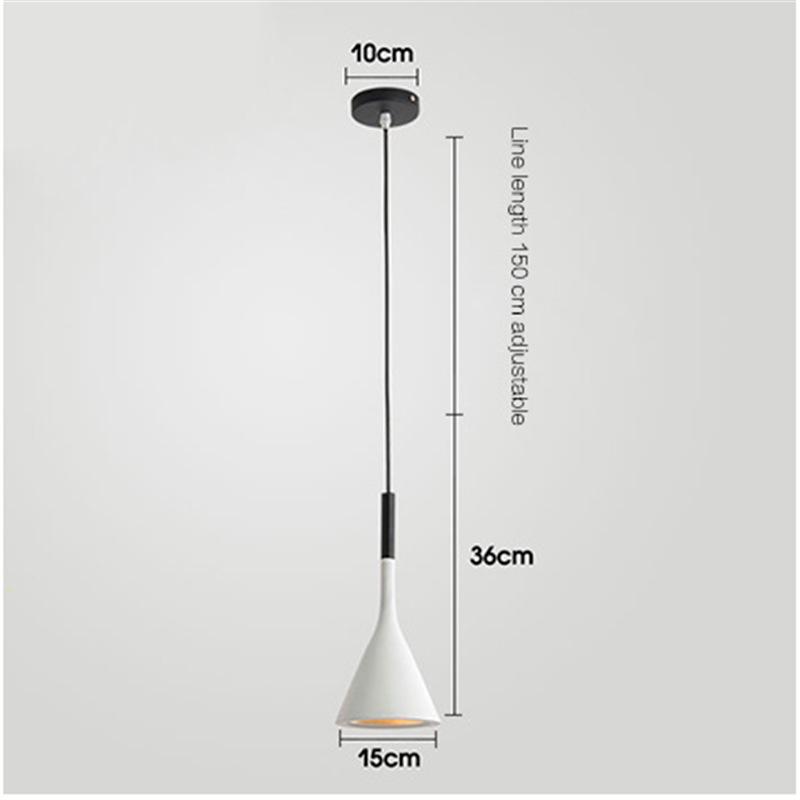 Nordic Wrought Iron Pendant Light - Modern Creative Single-Head Lamp for Restaurant, Bar, Bedroom, and Bedside.