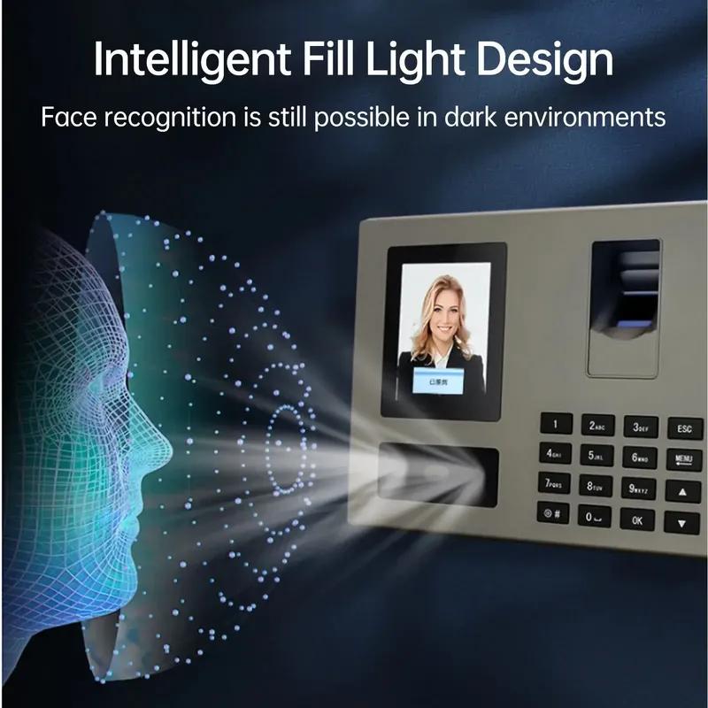 Employee Fingerprint Attendance Machine FA03 for Office Factory Work Check-in Device Support Facial Recognition Password Unlock