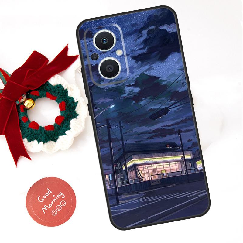 Manga Anime Street Funda For OPPO Reno 13 F 14 10 11 12 Pro 12F 11F 14F 7 8 Lite OPPO Find X9 X8 X6 X5 Pro Case
