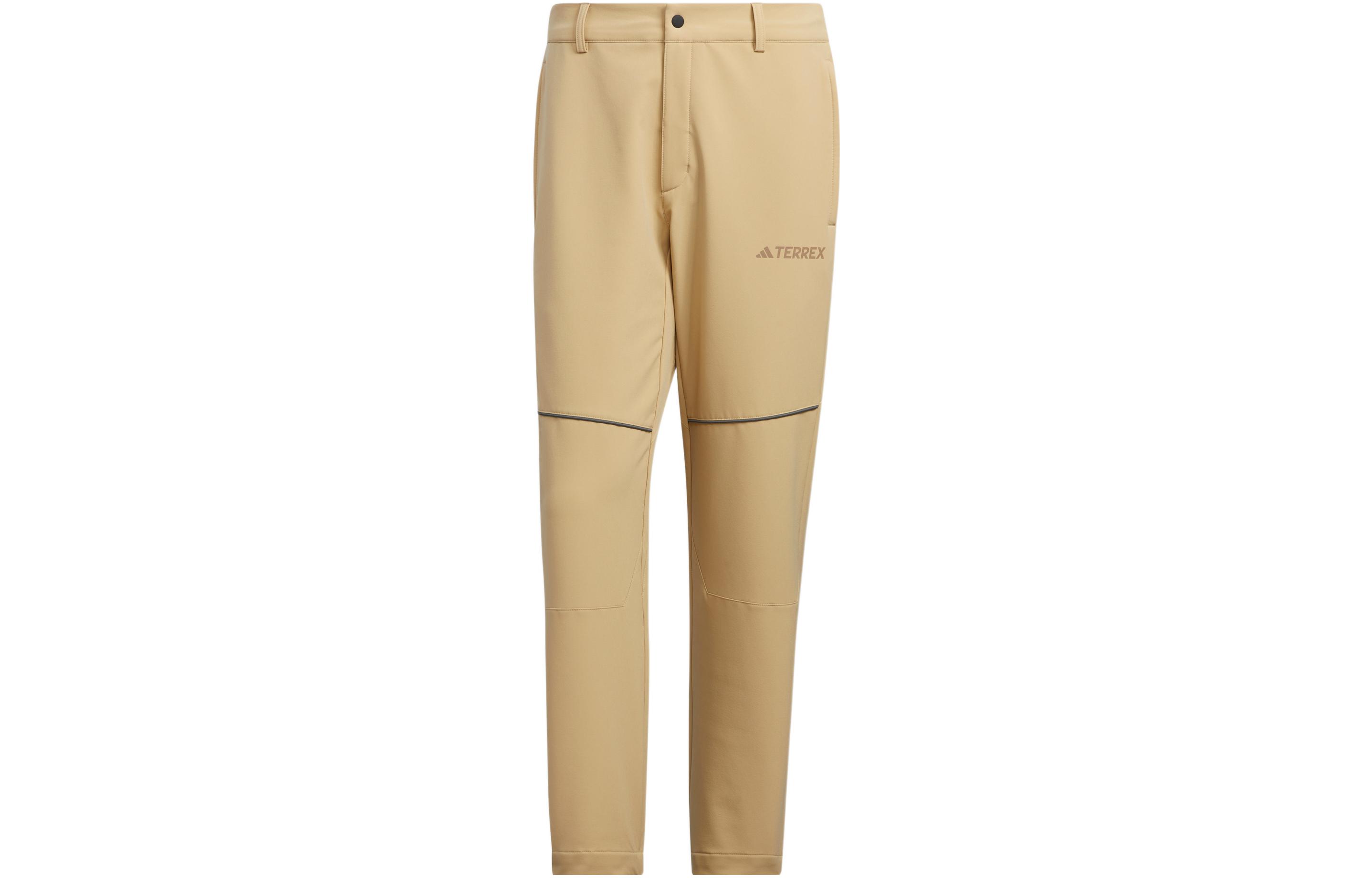 

Adidas Knitted Sweatpants Men s Khaki Moderate Straight Fit Pants IC7993 XL