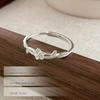 S999 Silver 2025 New Wound Flower Ring Women's Simple Exquisite Niche Plain Silver Ring