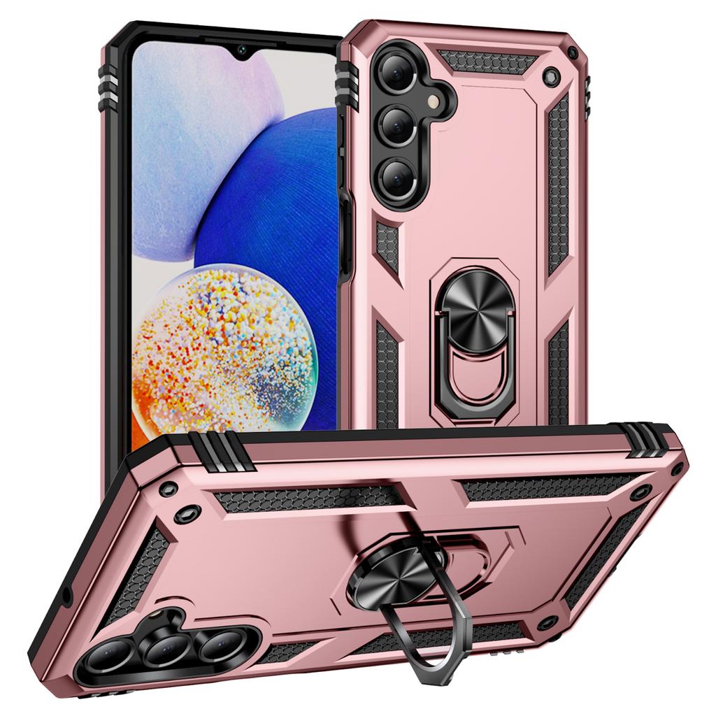For Samsung Galaxy A16 5G/A16 4G Case PC+TPU Phone Cover with Rotary Ring Kickstand