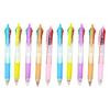10pz Semplice Penna a Sfera 1,0 mm Penna Multicolore 4 Colori Penna a Sfera Retrattile Strumento di Scrittura Regalo