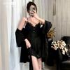 [Carefully Selected] Sexy Satin Nightdress with Chest Pad, Summer New Ice Silk Slimming Strap Loungewear Set