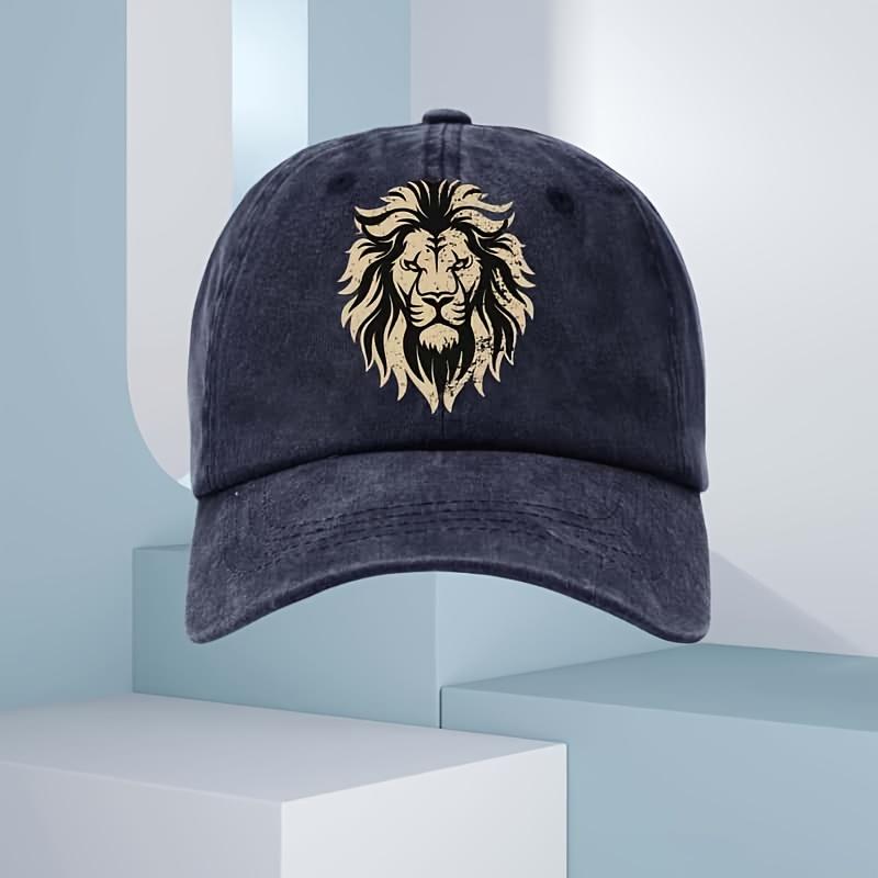 1pc of Mens  Lion Pattern Print Sunscreen and Warmth Suitable for All SeasonsAppropriate for Any Season