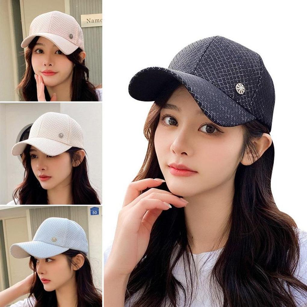 Women's Fashion Daily Trend Check Lace Ball Cap