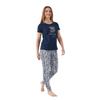 Pierre Cardin Zero Collar Cotton Short Sleeve Women's Pajamas Set